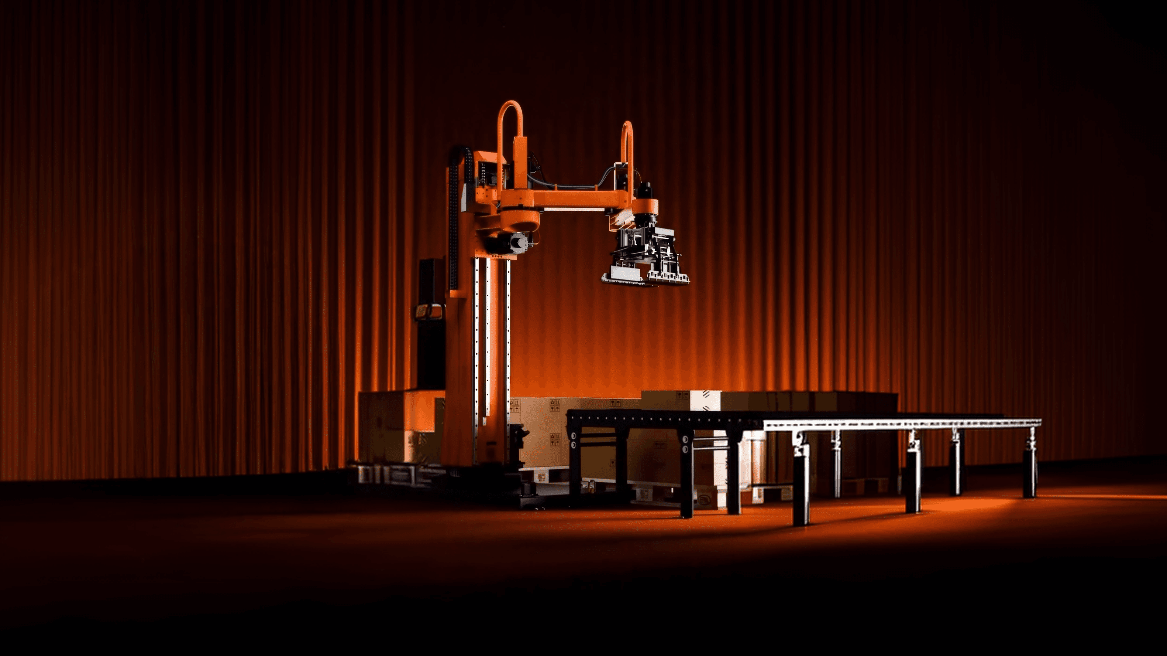 Palletizing robot at work